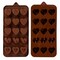 Kitcheniva Silicone Heart Design Chocolate Drop Mold with 5 Unique Designs (4.0 x 8.7 Inch)